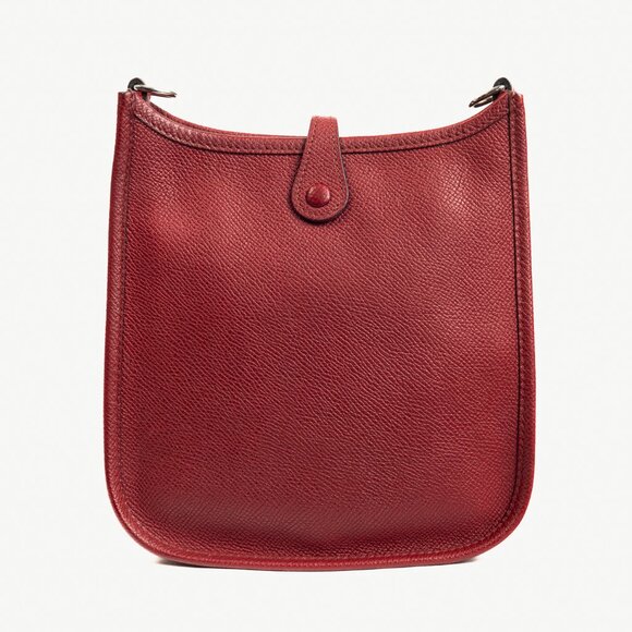 Hermes Evelyne TPM Rouge Grenat Taurillon Clemence Leather Shoulder Bag - Picture 4 of 15